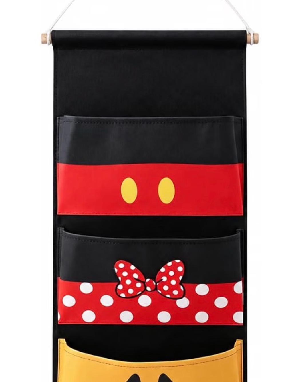 Disney Black, Red & Yellow Mickey & Minnie Hanging Organizer